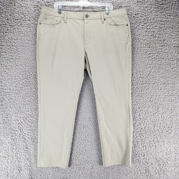 J. Hilburn Pants Mens 40x27 SLL Green Stretch Mid Rise Slim Fit *GUC* - Picture 1 of 14
